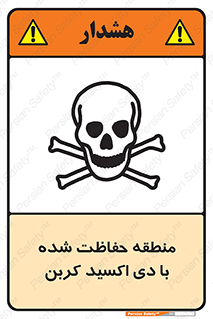 تابلوی ایمنی منطقه حفاظت شده با دی اکسید کربن – طرح 11293