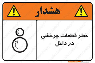 Safety sign: Risk Of Rotating Parts Inside – design 11303
