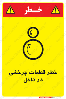 Safety sign: Risk Of Rotating Parts Inside – design 11303