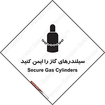 تابلوی ایمنی سیلندرهای گاز را ایمن کنید – طرح 11316
