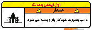تابلوی ایمنی درب بصورت خودکار باز و بسته می شود – طرح 11379
