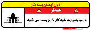 تابلوی ایمنی درب بصورت خودکار باز و بسته می شود – طرح 11379