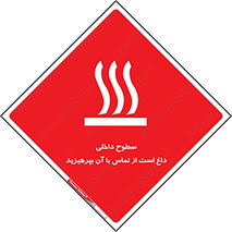 تابلوی ایمنی سطوح داخلی داغ است از تماس با آن بپرهیزید – طرح 11393