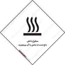 تابلوی ایمنی سطوح داخلی داغ است از تماس با آن بپرهیزید – طرح 11393