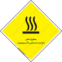 تابلوی ایمنی سطوح داخلی داغ است از تماس با آن بپرهیزید – طرح 11393