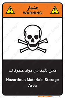 Safety sign: Hazardous Materials Storage Area – design 11406