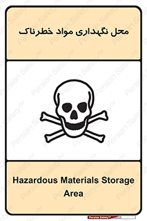 Safety sign: Hazardous Materials Storage Area – design 11406