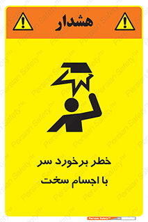تابلوی ایمنی خطر برخورد سر با اجسام سخت – طرح 11494