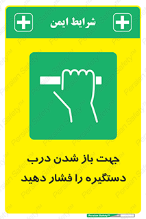  , جهت , باز شدن , شدن درب دستگیره , دستگیره , شدن نکردن , فشار , 