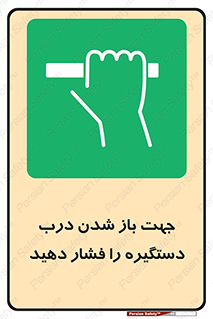  , جهت , باز شدن , شدن درب دستگیره , دستگیره , شدن نکردن , فشار , 