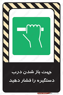  , جهت , باز شدن , شدن درب دستگیره , دستگیره , شدن نکردن , فشار , 