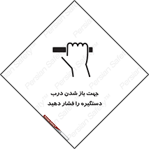  , جهت , باز شدن , شدن درب دستگیره , دستگیره , شدن نکردن , فشار , 