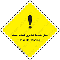 Safety sign: Risk Of Trapping – design 11579