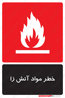 تابلوی ایمنی خطر مواد آتش زا – طرح 11781