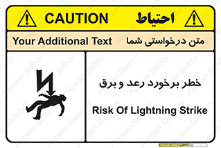 Safety sign: Risk Of Lightning Strike – design 11803