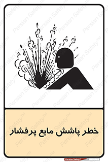 تابلوی ایمنی خطر پاشش مایع پرفشار – طرح 11807