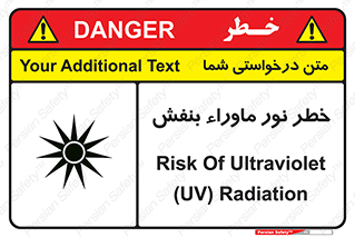 Safety sign: Risk Of Ultraviolet UV Radiation – design 11846