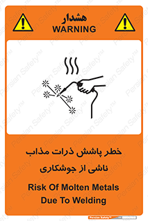 Safety sign: Risk Of Molten Metals Due To Welding – design 11862