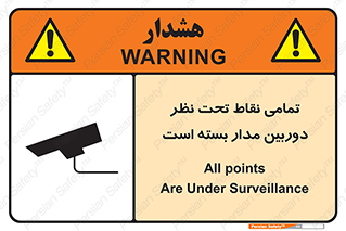 Safety sign: All points Are Under Surveillance – design 11896