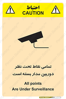 Safety sign: All points Are Under Surveillance – design 11896