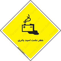 Safety sign: Risk Of Battery Acid Leakage – design 12268
