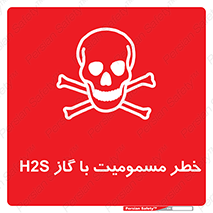 تابلوی ایمنی خطر مسمومیت با گاز H2S – طرح 12304