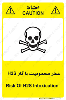 تابلوی ایمنی خطر مسمومیت با گاز H2S – طرح 12304