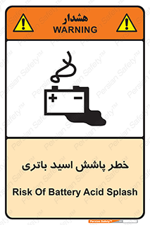 Safety sign: Risk Of Battery Acid Splash – design 12313