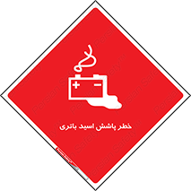 تابلوی ایمنی خطر پاشش اسید باتری – طرح 12313
