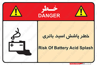 Safety sign: Risk Of Battery Acid Splash – design 12313