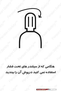 تابلوی ایمنی هنگامی که از سیلندر های تحت فشار استفاده نمی کنید درپوش آن را ببندید – طرح 12314