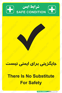 Safety sign: There Is No Substitute For Safety – design 12355
