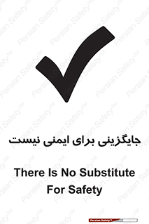 Safety sign: There Is No Substitute For Safety – design 12355