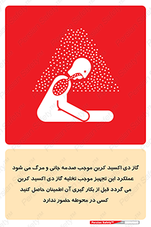 Safety sign: Carbon Dioxide Gas Can Cause Injury Or Death Actuation Of This Device Causes Carbon Dioxide Gas To Discharge Before Actuation Be Sure Personnel Are Clear Of The Area – design 12376
