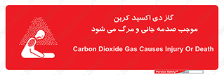 تابلوی ایمنی گاز دی اکسید کربن موجب صدمه جانی و مرگ می شود – طرح 12377