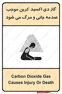تابلوی ایمنی گاز دی اکسید کربن موجب صدمه جانی و مرگ می شود – طرح 12377