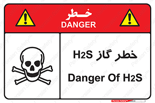 تابلوی ایمنی خطر گاز H2S – طرح 12440