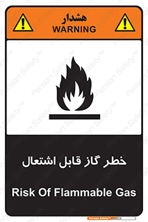 تابلوی ایمنی خطر گاز قابل اشتعال – طرح 12476