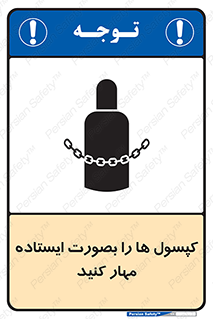 تابلوی ایمنی کپسول ها را بصورت ایستاده مهار کنید – طرح 12496