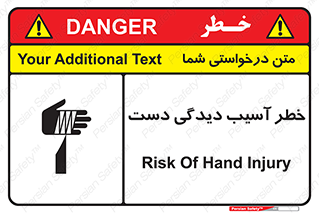 Safety sign: Risk Of Hand Injury – design 12505