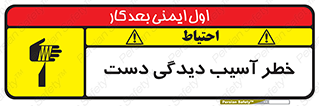Safety sign: Risk Of Hand Injury – design 12505