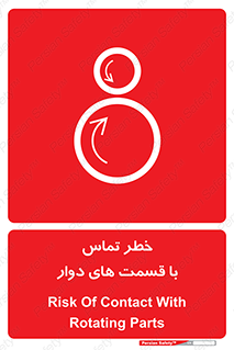 Safety sign: Risk Of Contact With Rotating Parts – design 12510