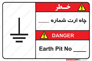 Safety sign: Earth Pit No 1 – design 12543
