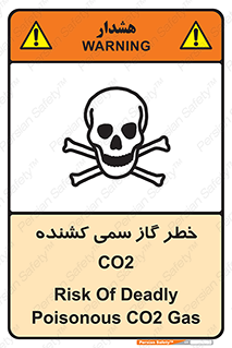 تابلوی ایمنی خطر گاز سمی کشنده CO2 – طرح 12546