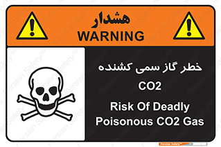 Safety sign: Risk Of Deadly Poisonous CO2 Gas – design 12546