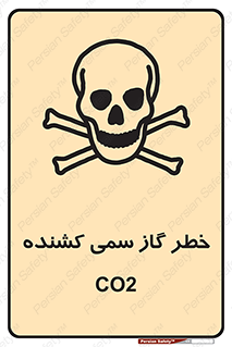 تابلوی ایمنی خطر گاز سمی کشنده CO2 – طرح 12546