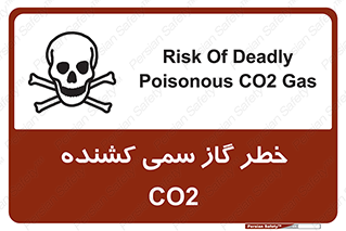 تابلوی ایمنی خطر گاز سمی کشنده CO2 – طرح 12546