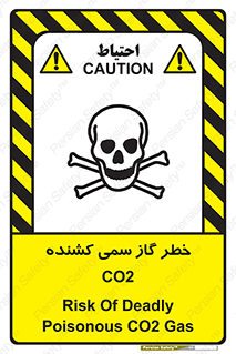 Safety sign: Risk Of Deadly Poisonous CO2 Gas – design 12546