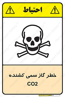 Safety sign: Risk Of Deadly Poisonous CO2 Gas – design 12546