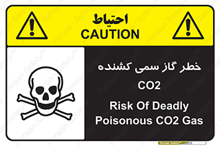 تابلوی ایمنی خطر گاز سمی کشنده CO2 – طرح 12546